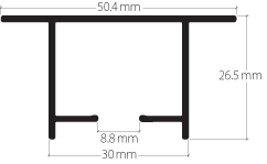 HM-20110 Balkon-Vorhangprofil zum Einbetonieren